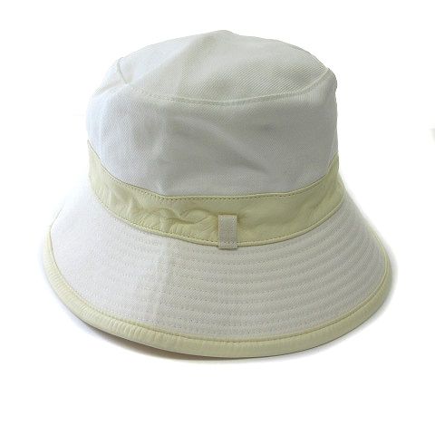 エルメス HERMES リネン バケット ハット 帽子 ホワイト コレクション