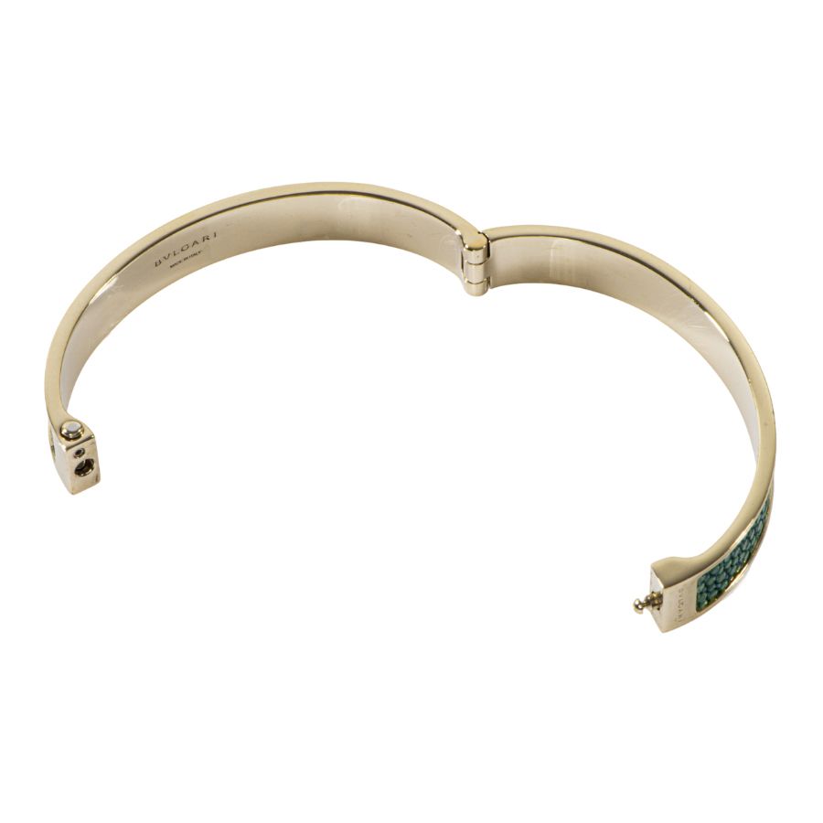 BVLGARI ブルガリ ガルーシャ ブレスレット バングル グリーン  