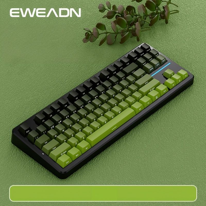 EWEADN X87 メカニカルキーボード、RGBバックライト、ワイヤレス、ポータブル、快適