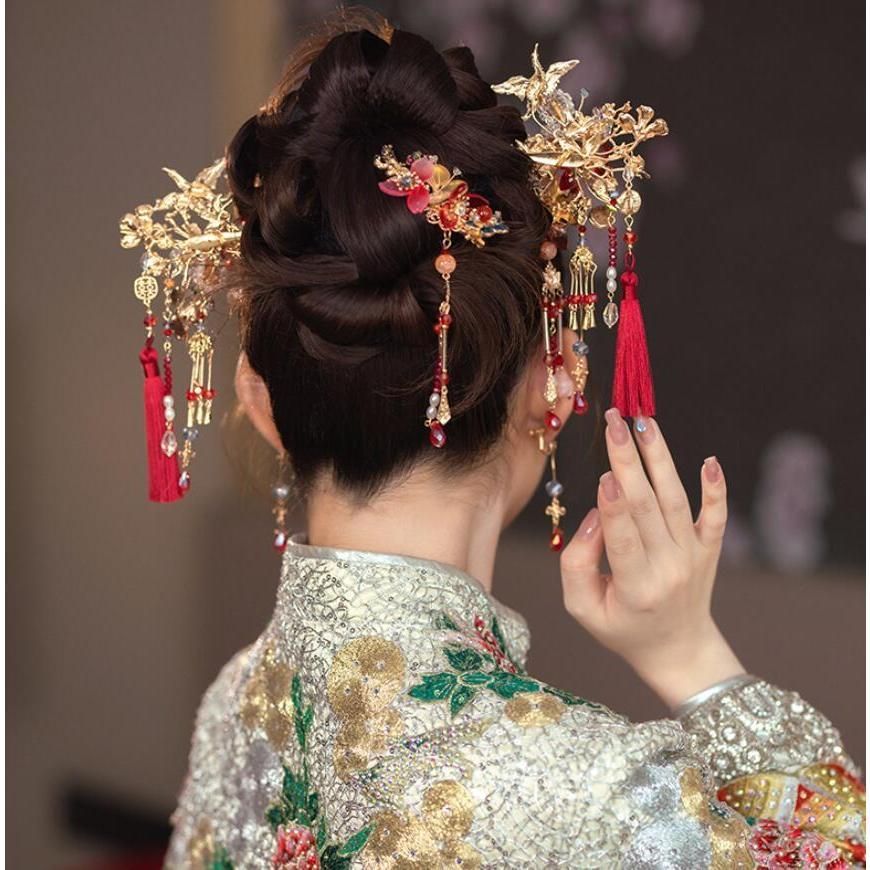 ウェディングヘッドドレス ヘッドアクセサリー 新品未使用 結婚式 ヘッドドレス ゴールド 花 annanwedding 新品未使用