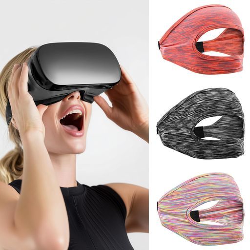 [Ygmylandbb]3個入りVRマスクゴーグル用アイマスク保護アイマスク洗えるフェイスマス吸水速乾通気性あり柔らかいワークアウトアクセサリー男女兼用サイズ調整可能カラー+黒+オレンジ