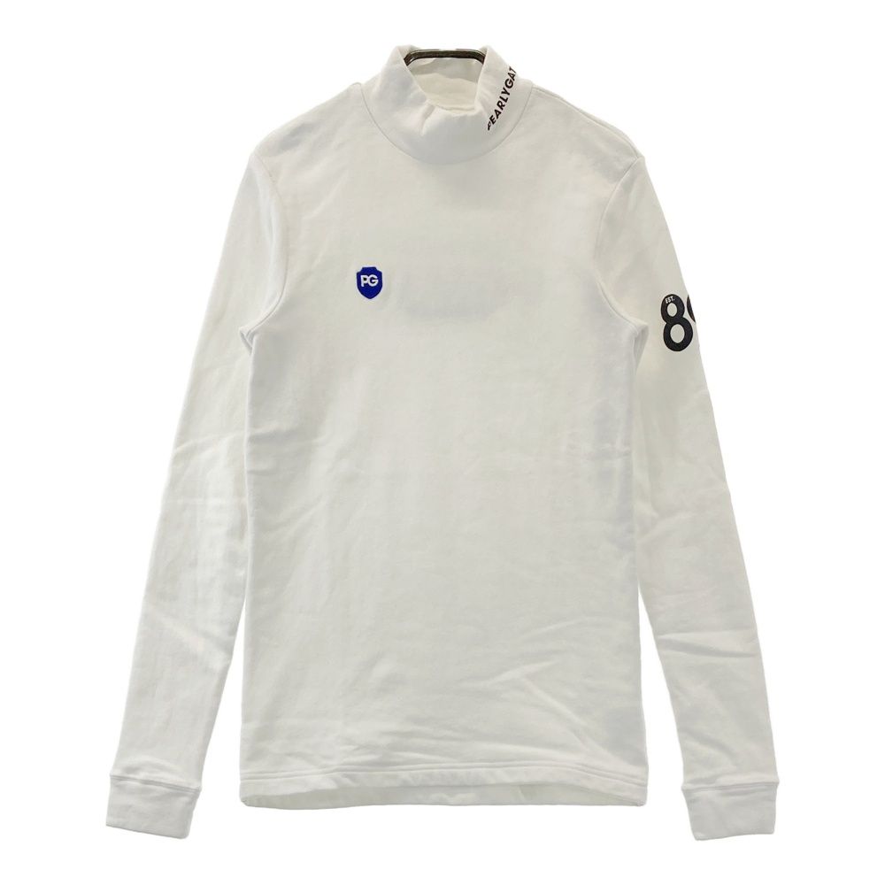 PEARLY GATES パーリーゲイツ ハイネック 長袖Tシャツ ブルー 0 PEARLY GATESコットンストレッチ裏毛ハイネックカットソー（Tシャツ