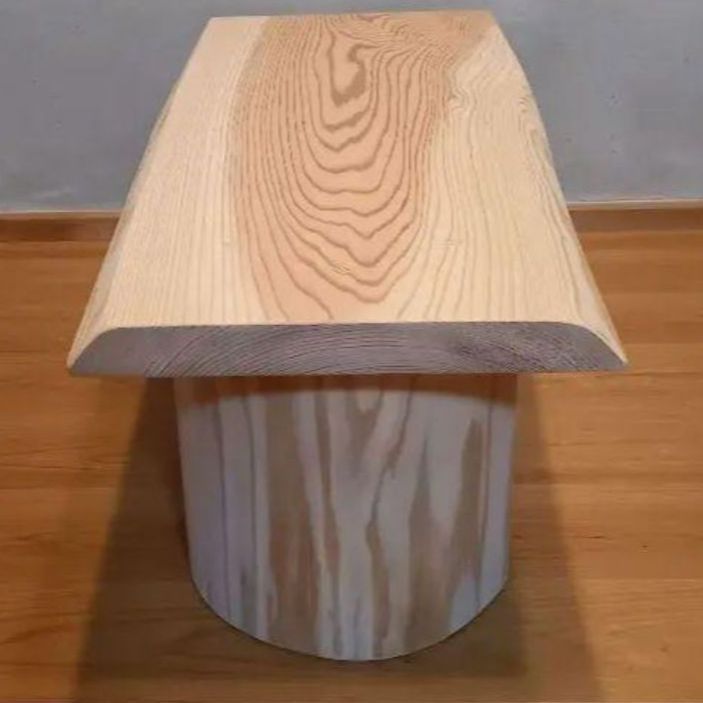 一点物 国産杉スツール ベンチ 無垢杉一枚板 丸太脚 ディスプレイ台