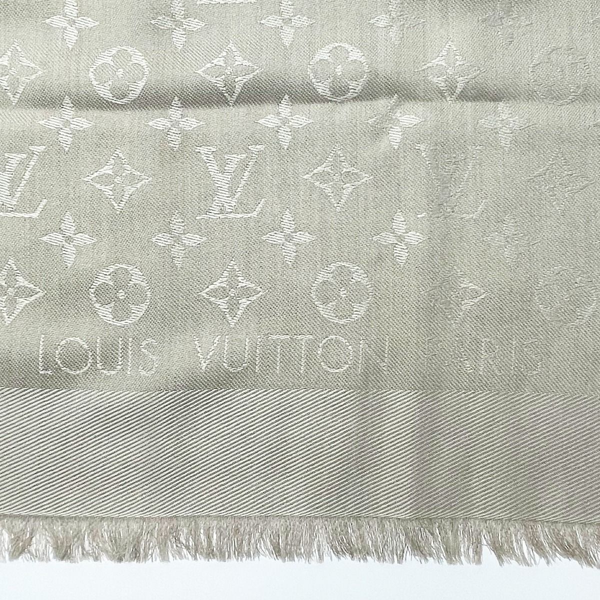 LOUIS VUITTON ルイヴィトン ショール・モノグラム グレー