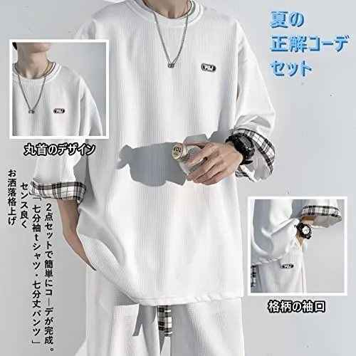 002#：ホワイト_2XL [Firome] スポーツウェア tシャツ メンズ 半袖