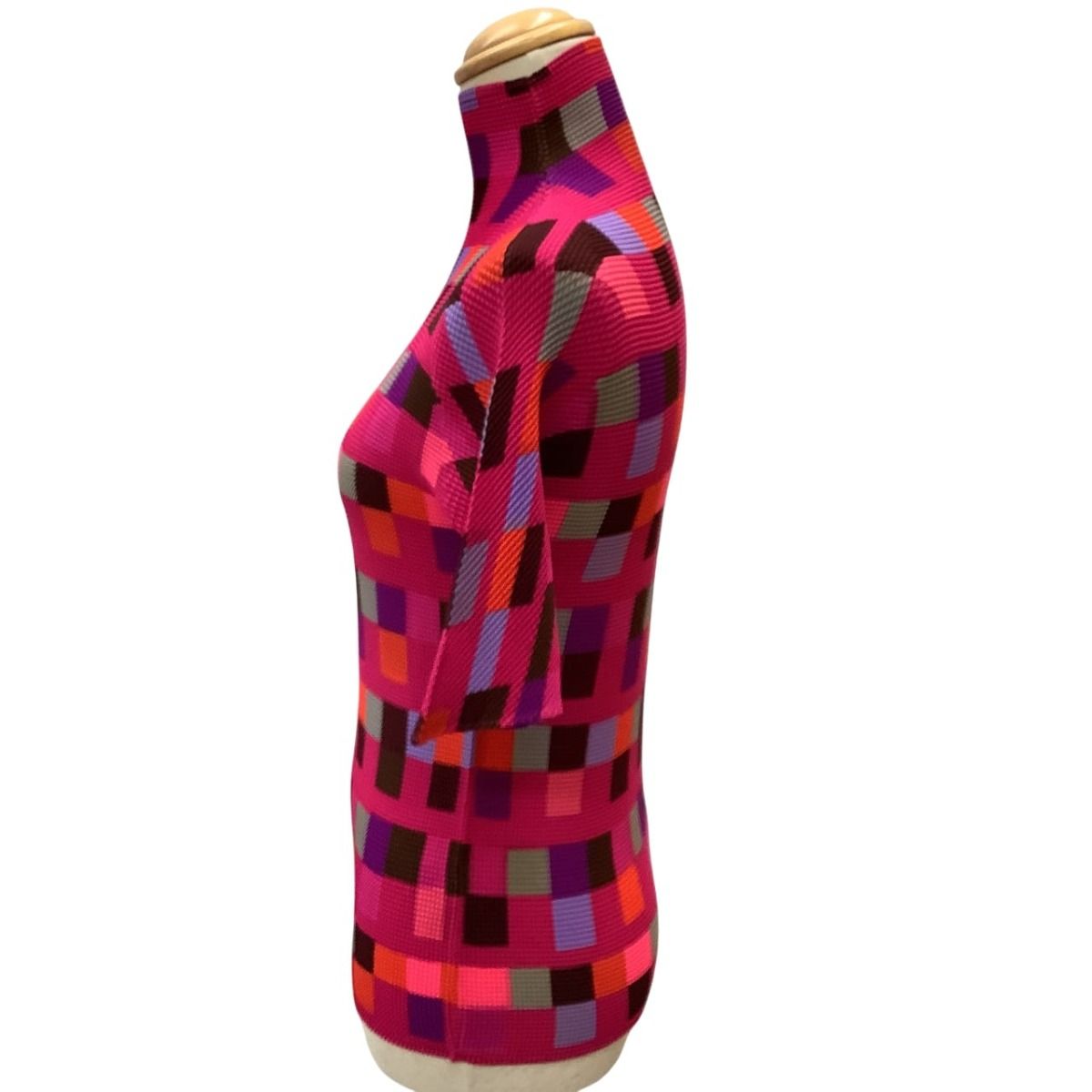 ISSEY MIYAKE イッセイミヤケ PLEATS PLEASE ワッフルプリーツ SIZE 3 総柄 ピンク