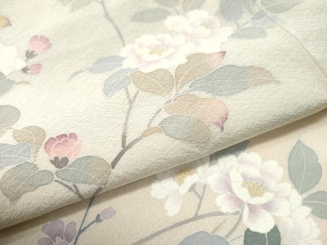 平和屋着物○訪問着 友禅 作家物 枝花文 暈し染め 正絹 逸品
