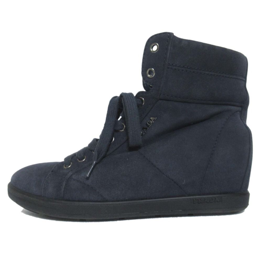 美品 PRADA SPORT プラダスポーツ インヒール サイドジップ ハイカット