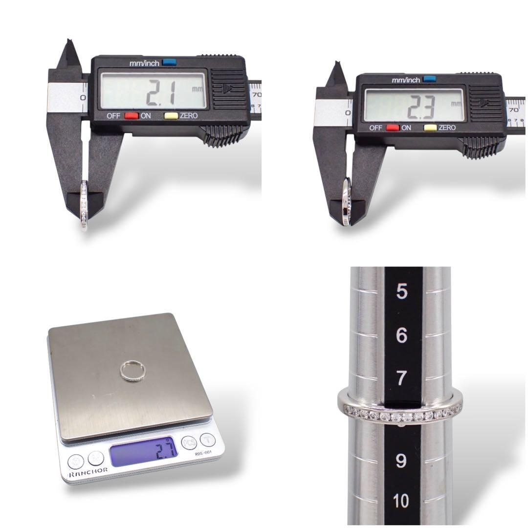 ティファニー 8号 ハーフサークル チャネル ダイヤ 指輪 Pt950 3668