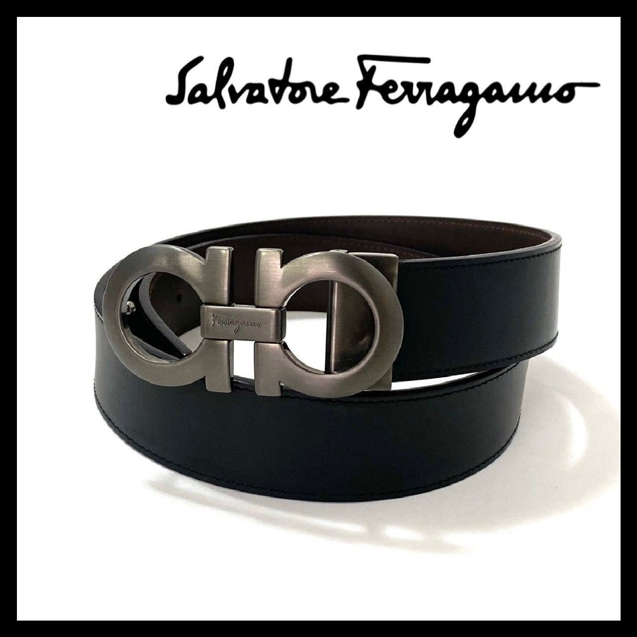 フェラガモ ferragamo ダブルガンチーニベルト 美品✨フェラガモ