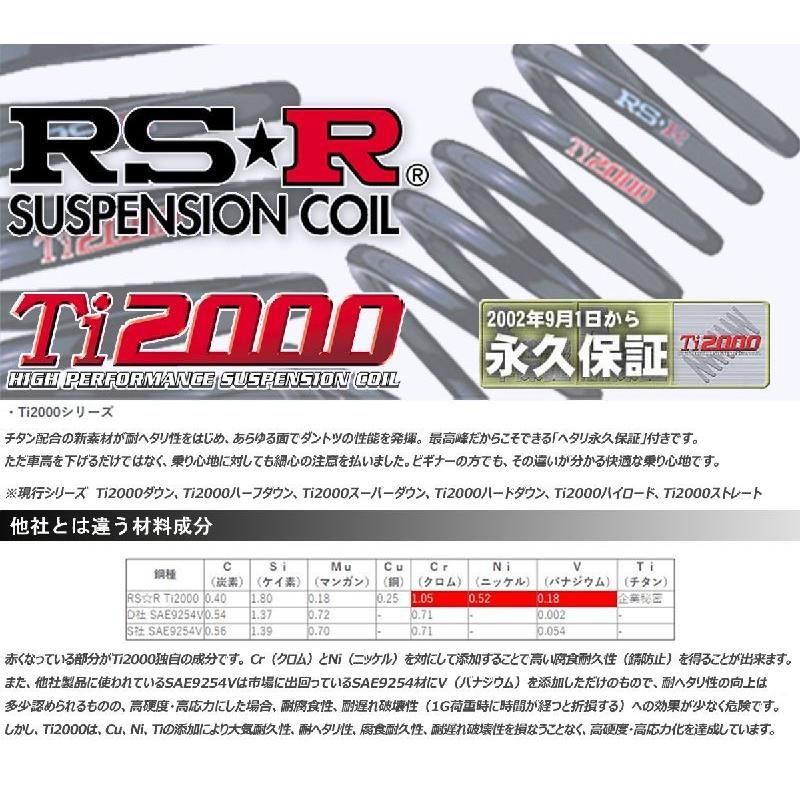 ダウンサス ミラジーノ L650S 16/12～21/4 Xリミテッド用 RS-R Ti2000 ダウンサス 1台分 D028TD 正規品 - メルカリ