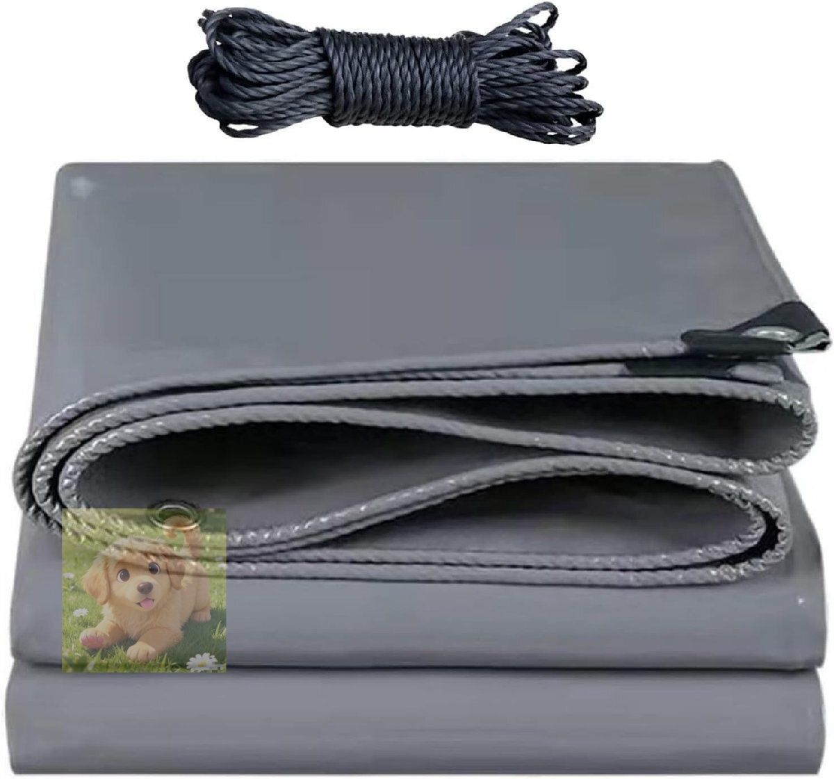 防水シート 屋根 屋外 防水 ベランダ 雨よけ シート 防雨耐水uvシート 厚手 トラックシート 防水シート池 保護ロープ付き 厚さ0.5mm 5X8m