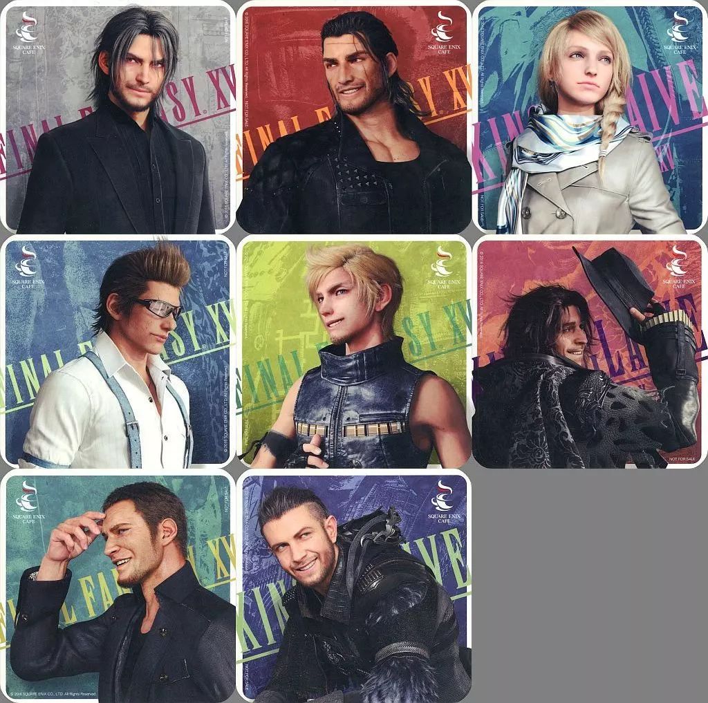 FF15 FFXV スクエニカフェ限定コースターVol.2全種4人セット　ノクト SQUARE ENIX CAFE TOKYO