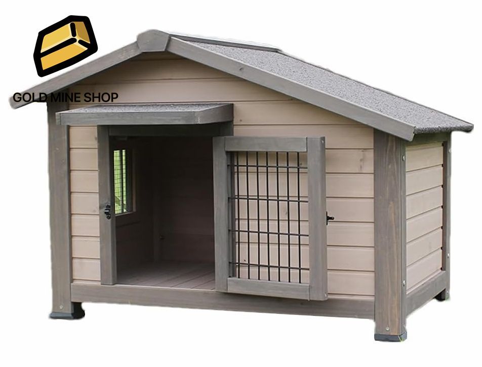 木製犬小屋 犬小屋 片屋根木製犬舎 Mサイズ 屋外 中型犬 DHW1018-M 組立品 アーク
