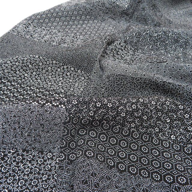 小紋 江戸小紋 着物 未使用 正絹 袷 小紋師 基之作 落款 寄せ小