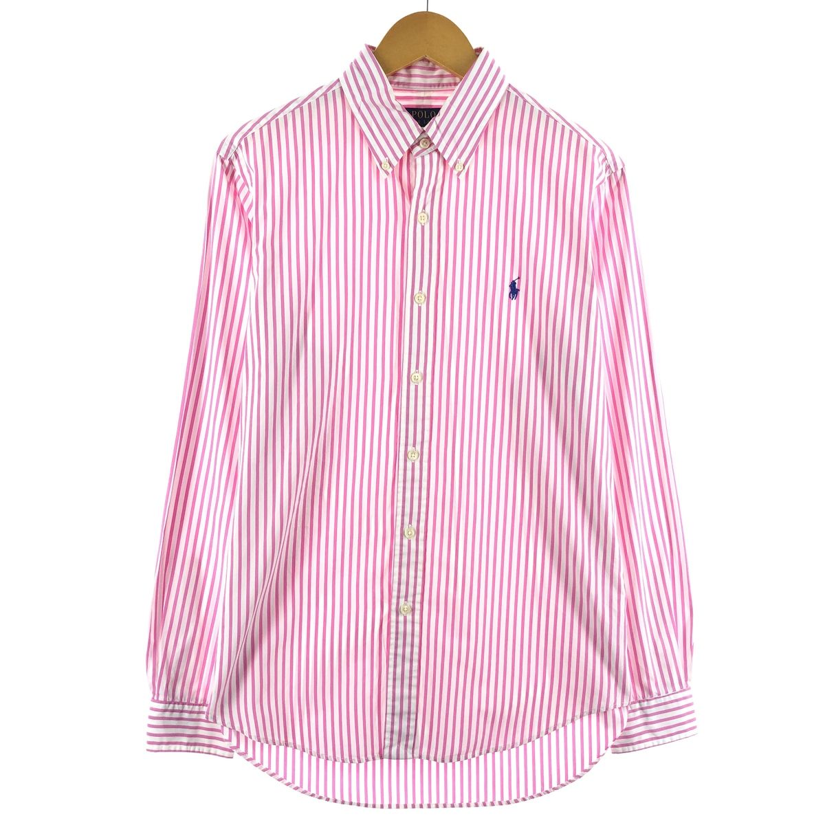 古着 ラルフローレン Ralph Lauren 長袖 ボタンダウンストライプシャツ メンズM/eaa375715