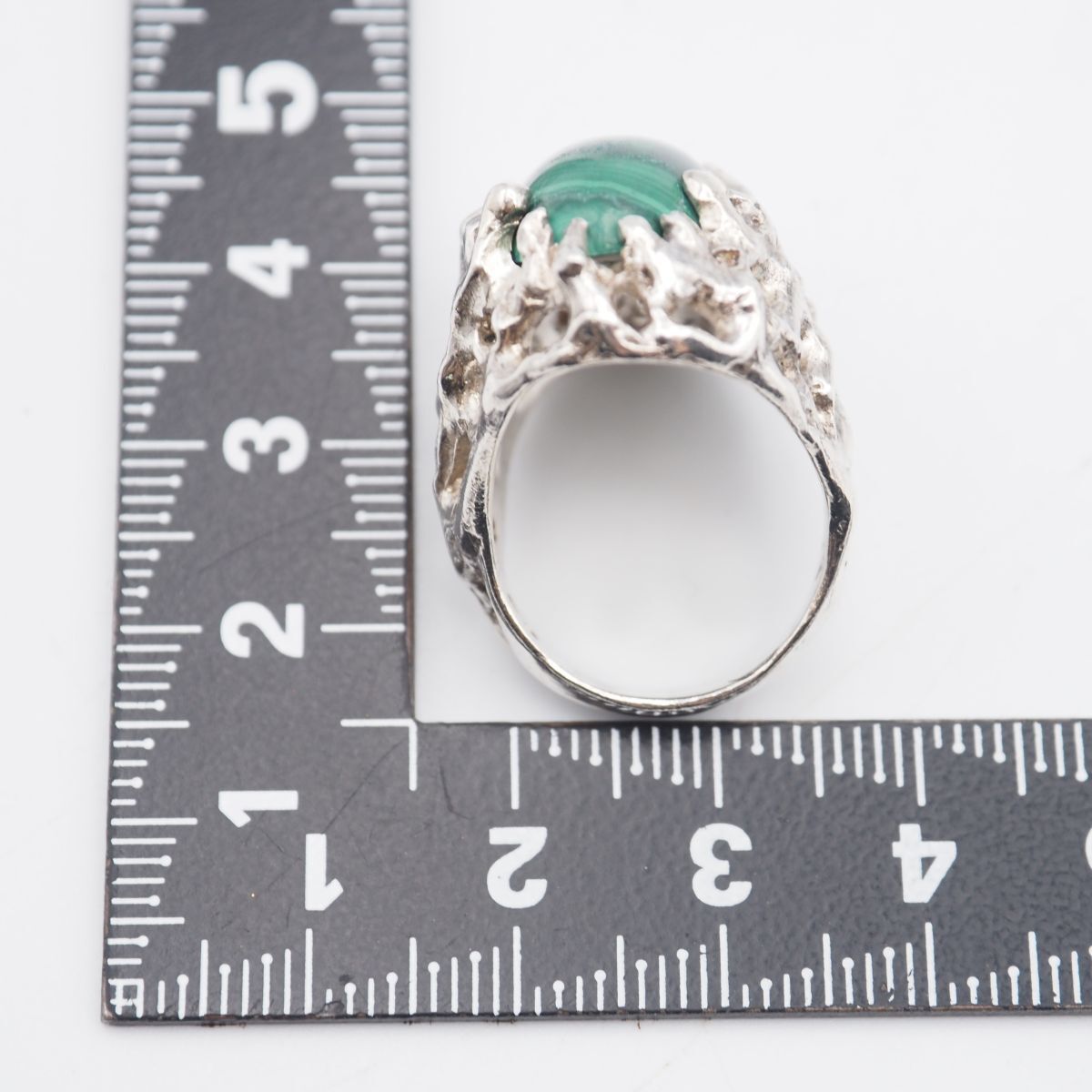 G494 マラカイト 孔雀石 リング デザイン シルバー 指輪 ヴィンテージ
