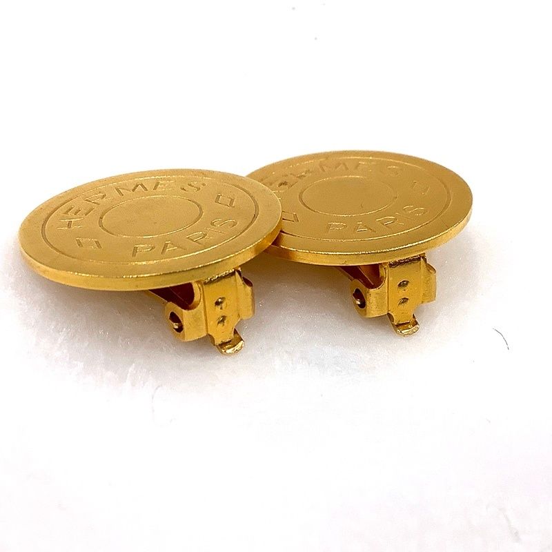 HERMES エルメス セリエ serie coin イヤリング GP ゴールド
