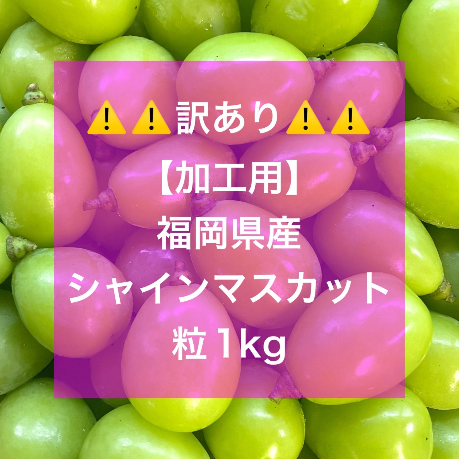 シャインマスカット 加工用　1kg  粒々