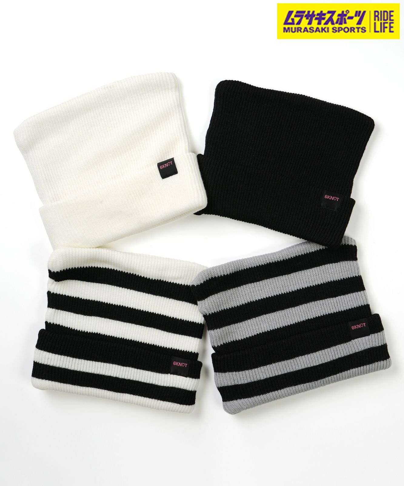 【ムラスポ公式】新品 6KNOT シックスノット スノーボード ビーニー レディース ニット帽 KITTEN BEANIE ムラサキスポーツ 24-25モデル LX J24