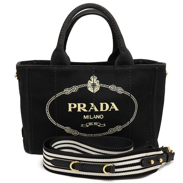 プラダ カナパ トートバッグ ブラック ショルダー付き 直営店購入品 1BG439 PRADA - メルカリ