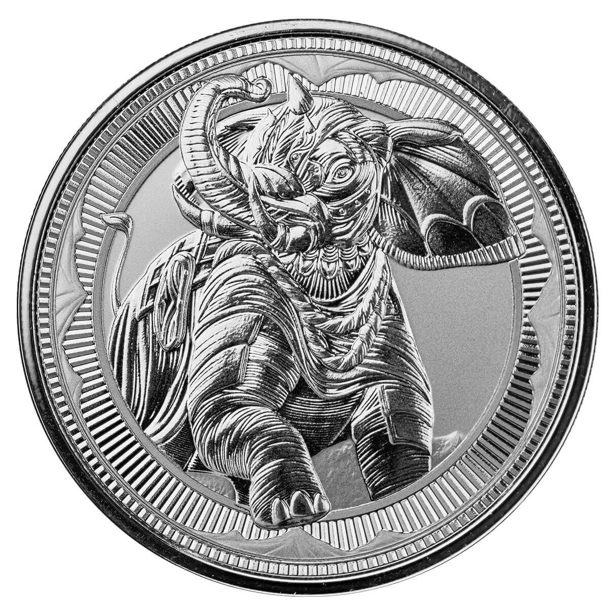 保証書 カプセル付き ジブラルタル 戦象 純銀 1オンス 銀貨