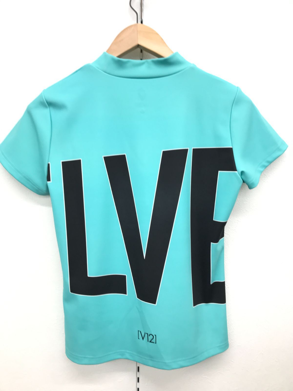 V12 半袖モックネック レディース ターコイズ