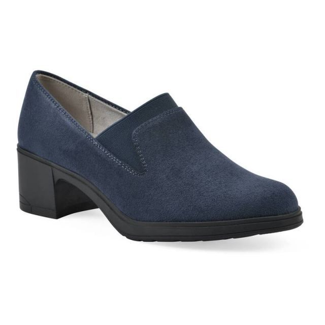 【送料無料】 クリフバイホワイトマウンテン レディース パンプス シューズ Cliffs by White Mountain Huntor Women's Block Heel Pumps Navy Suedette
