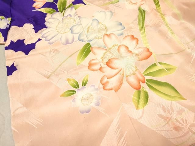 大正ロマン　七五三 アンティーク　華やかな花柄の着物 七五三用 平和屋着物[]アンティーク 大正ロマン 七五三 女の子 7歳 祝着