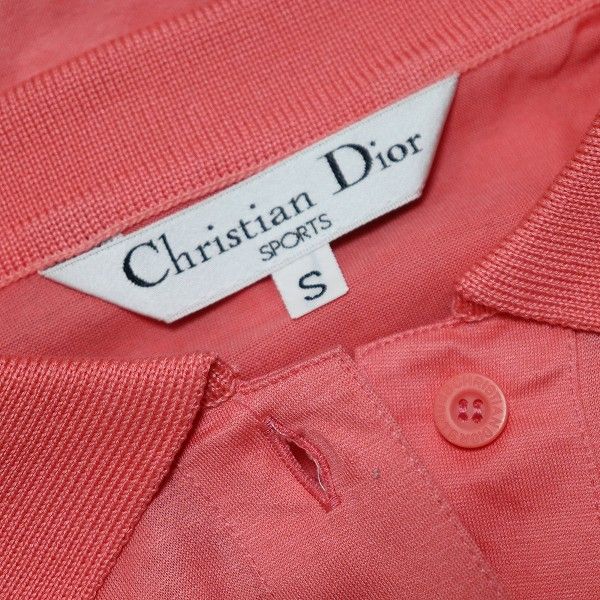 美品★Christian Dior★VINTAGE★総柄 半袖ポロシャツ★ピンク クリスチャンディオールスポーツ ChristianDior SPORTS