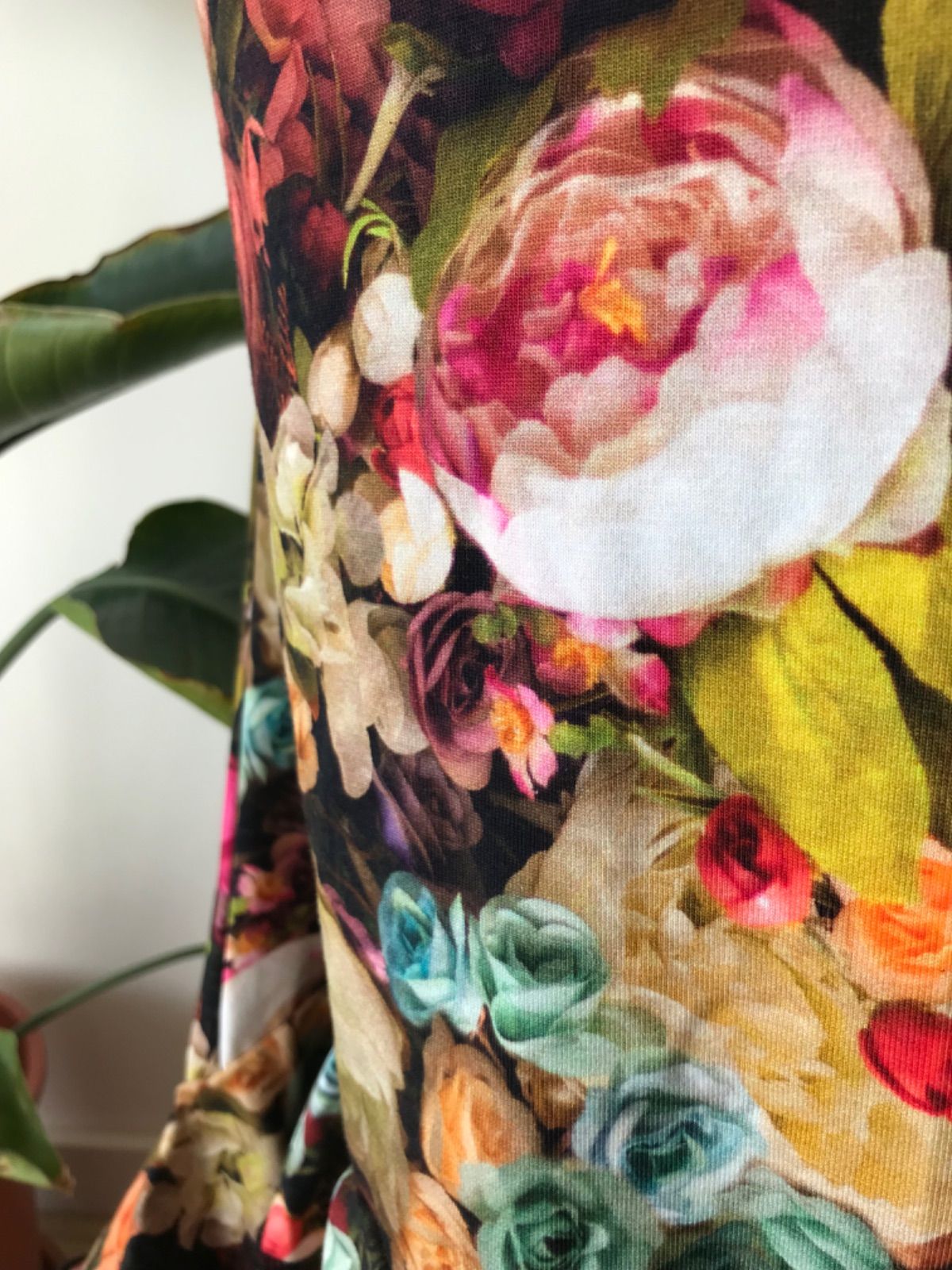 フラメンコ ショート丈 練習ファルダ ドラマチック花柄 2段ボランテ