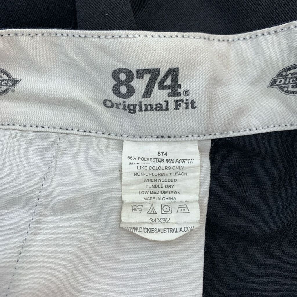 Dickies ディッキーズ 874 ワーク パンツ ブラック (メンズ W34 L32) 中古 古着 R4197