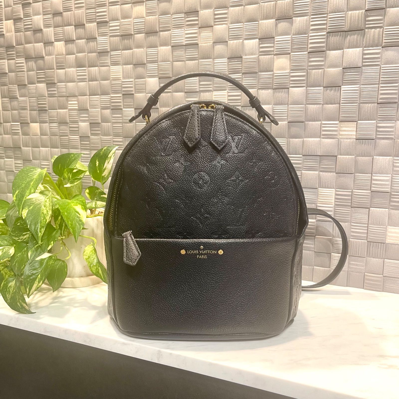 LOUIS VUITTON ルイヴィトン ソルボンヌ リュック M44016 ブラック モノグラム アンプラント
