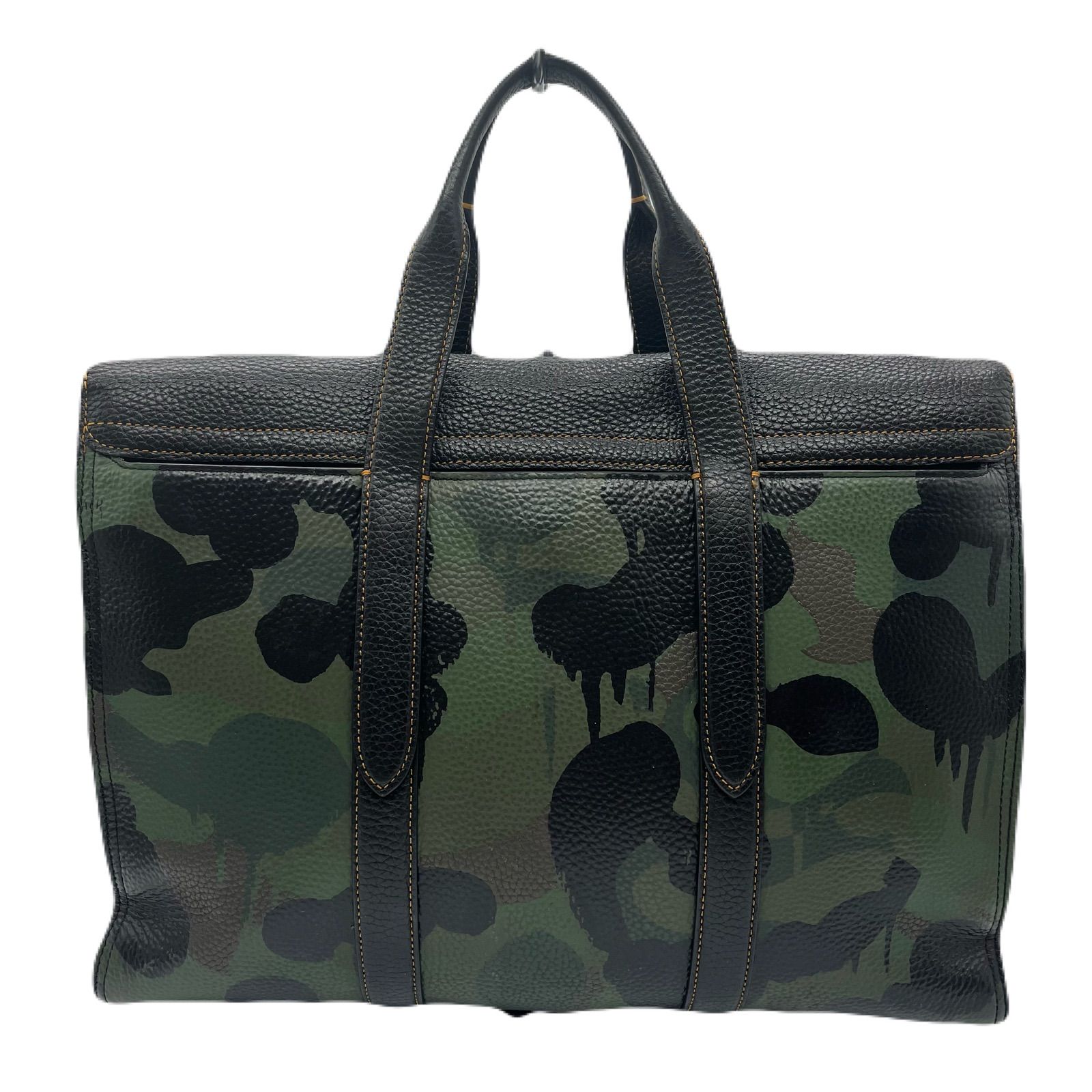 コーチ 2WAYショルダーバッグ ナイロン レザー カーキ ブラック 黒 迷彩 コーチ 2WAYショルダーバッグ ナイロン レザー カーキ ブラック 黒