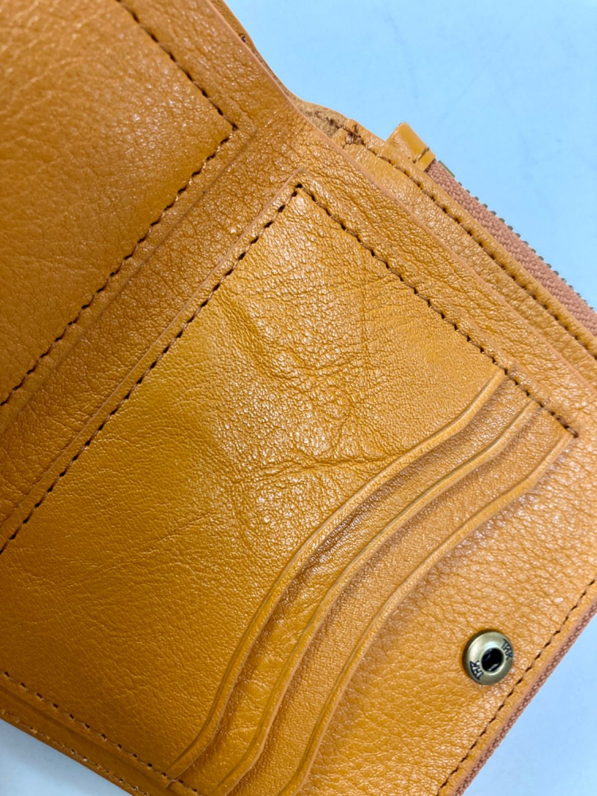 AZ125) DomTeporna Italy 二つ折り財布 イタリアンレザー ブラウン