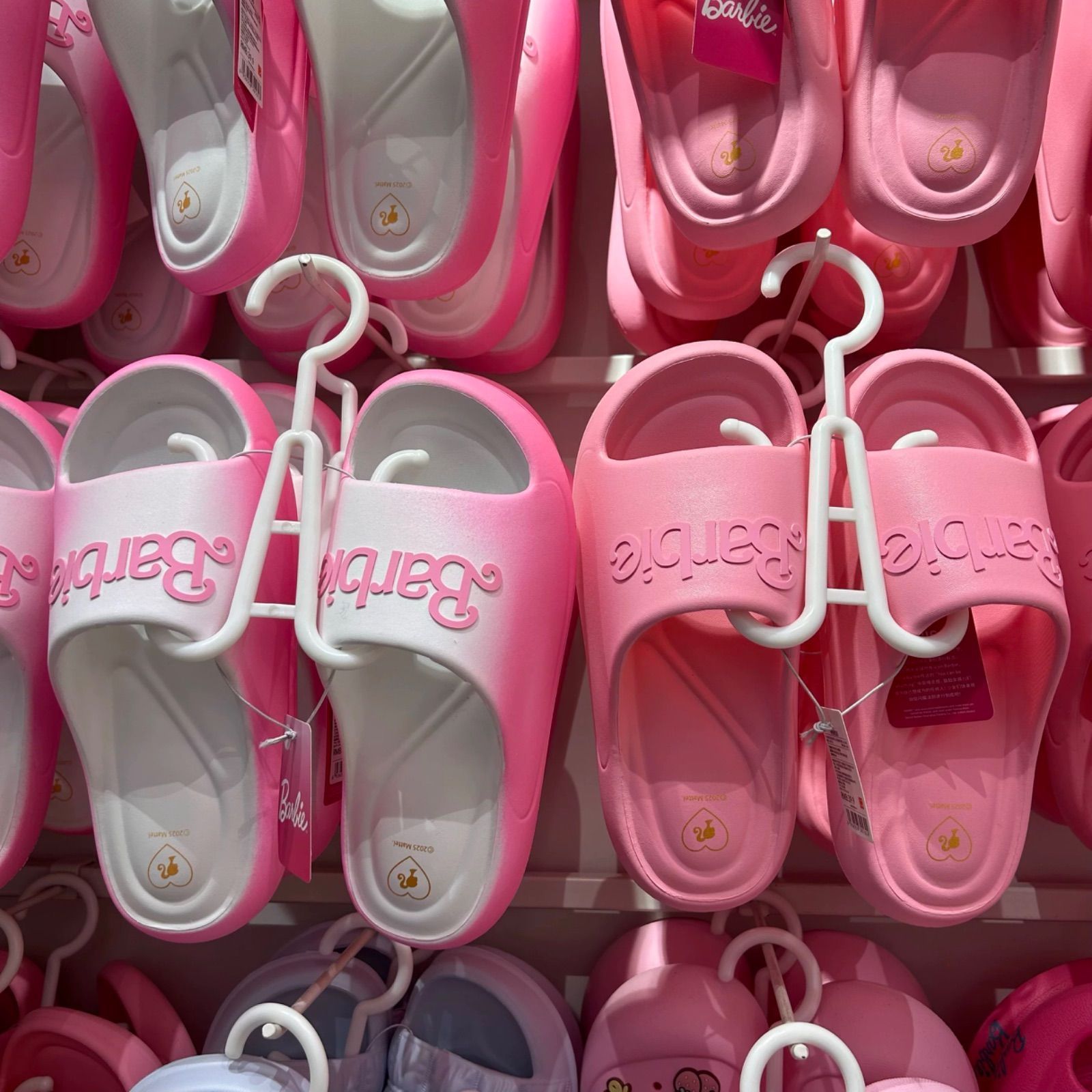 MINISO x Barbie サンダル Miniso Barbie Slippers Pink Thick Sole Soft Comfortable Home