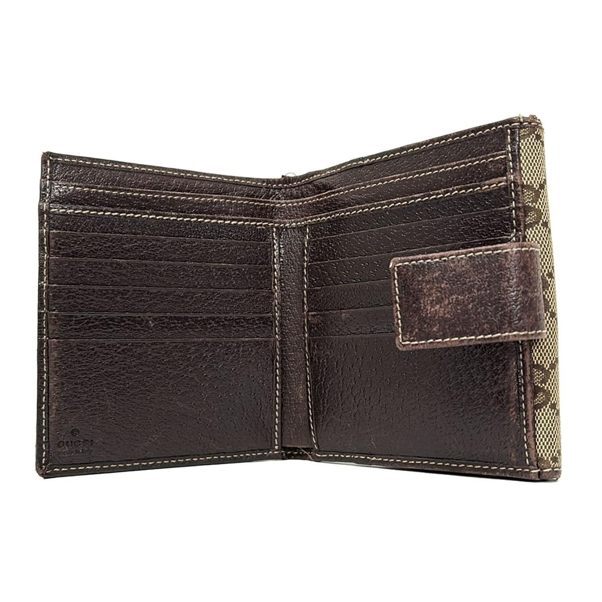 グッチ 二つ折り 財布 Ｗホック プリンシー GG柄 ブラウン ベージュ GUCCI(グッチ) Wホック財布 プリンシー,GG柄 167465 ベージュ