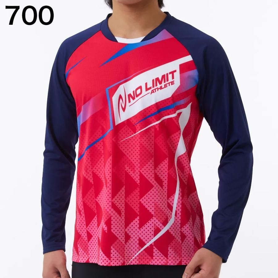 ニシ NISHI 陸上 シャツ メンズ レディース グラフィックライトロングスリーブシャツ ロンT 2811A450 700 ピンク系 Mサイズ