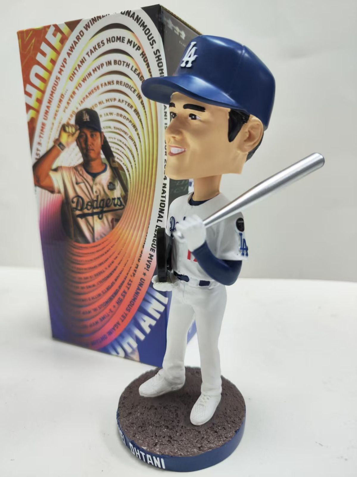 大谷翔平ボブルヘッド2025 DodgersシルバーバットMVP 大谷翔平フィギュア