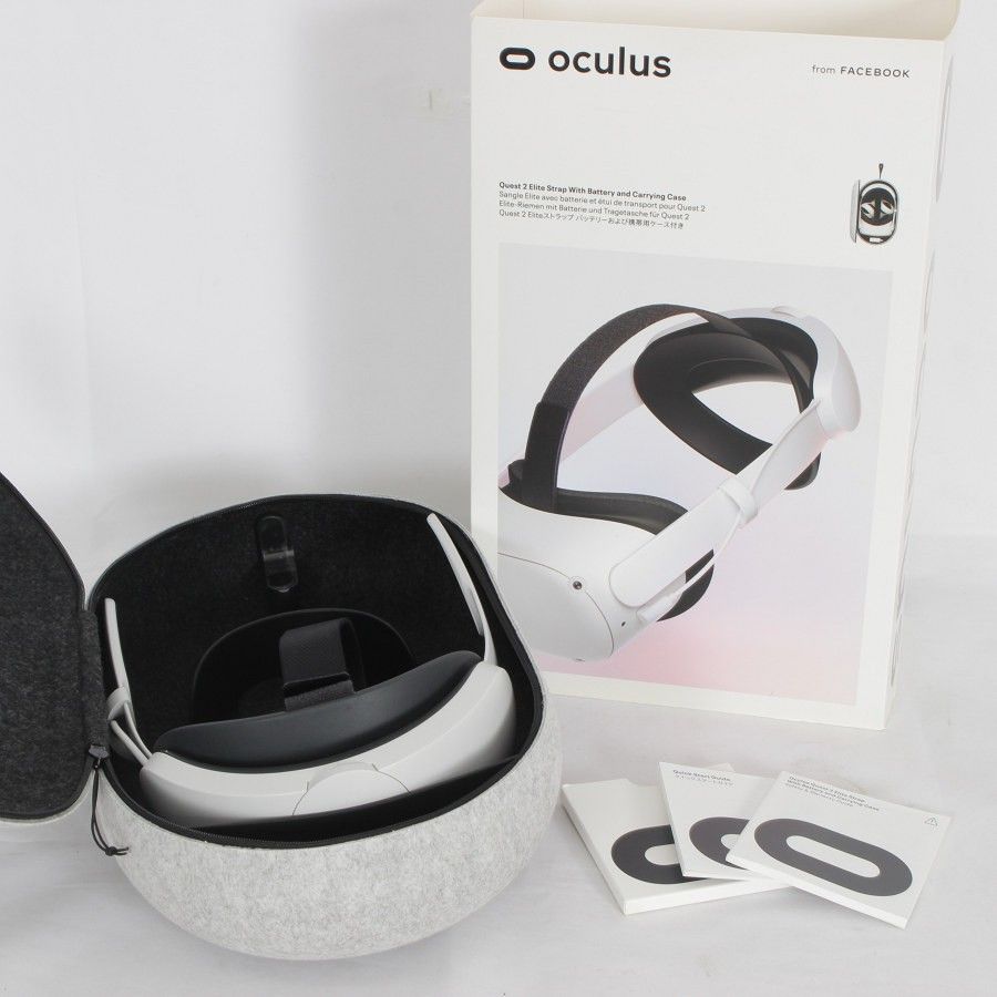 美品】Oculus Quest 2 Eliteストラップ バッテリー＋携帯ケース付き 301-00370-01 純正 オキュラスクエスト2 Meta  Quest メタクエスト - メルカリ