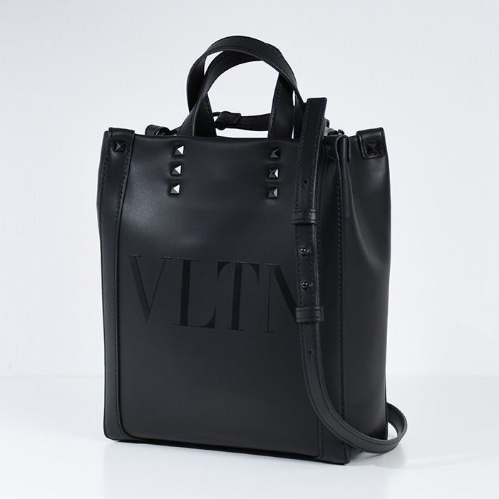 ヴァレンティノ VLTNロゴ ミニトート キャンバス 2way 美品】VALENTINO