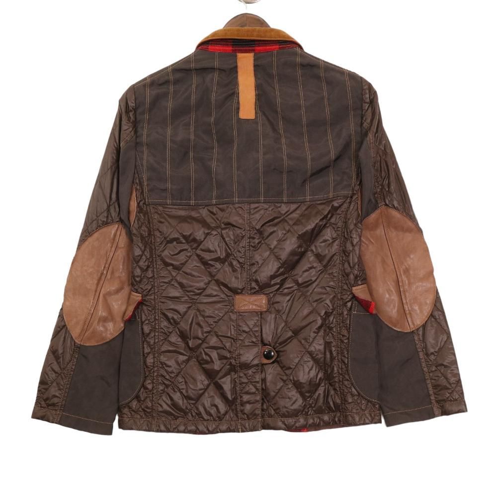 ジュンヤワタナベ　09aw レザージャケット ジュンヤワタナベ マン 09AW レザー ナイロン パッチワーク