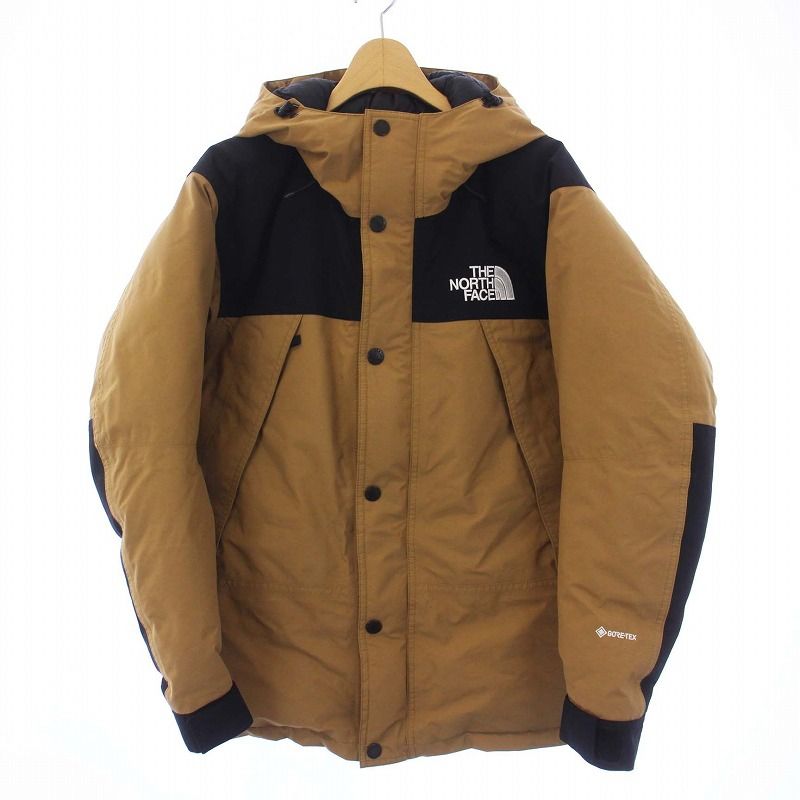 ザノースフェイス THE NORTH FACE MOUNTAIN DOWN JACKET マウンテンダウンジャケット アウター フーディ ゴアテックス S 茶 黒 ブラウン ブラック ND91930 /KH