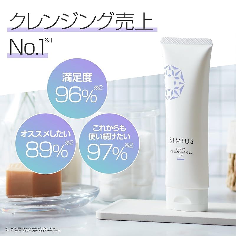 スキンケア・基礎化粧品 SIMIUS Moist Cleansing Gel EX 110g 2個
