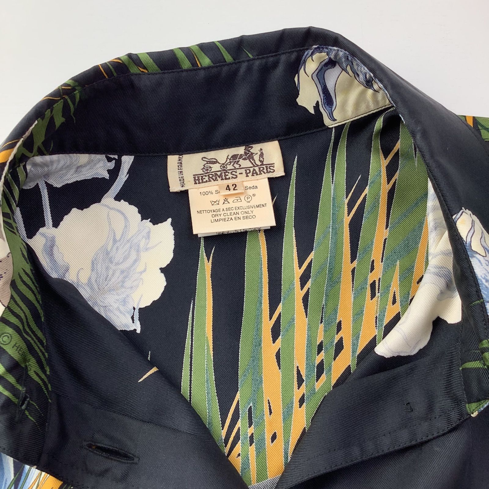 HERMES エルメス シルクブラウス 42（XL） - メルカリ