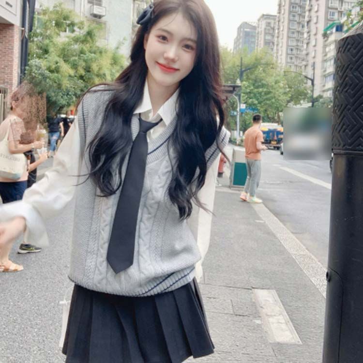 制服4点セット スクール 高校制服 春秋冬 ニットベスト 学生服