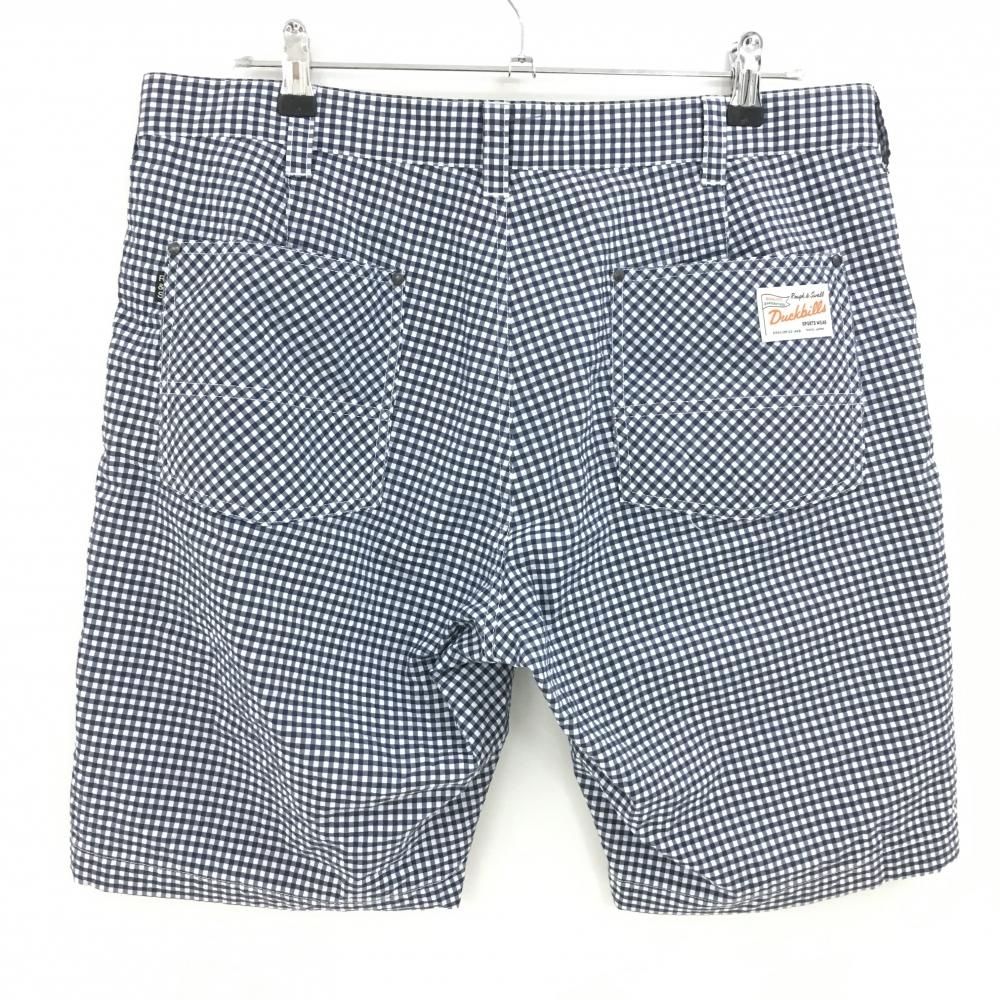 美品】ラフアンドスウェル ハーフパンツ ネイビー×白 ギンガム