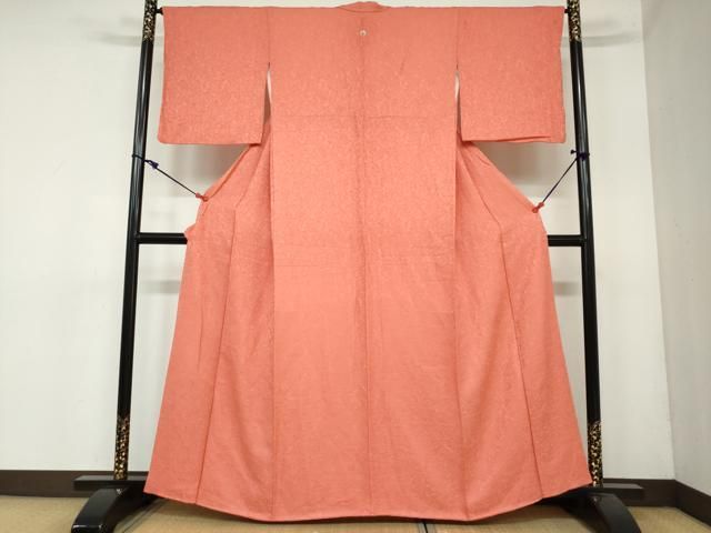 草花地紋 赤丹色