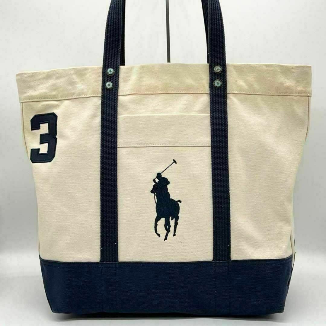 良品】Polo Ralph Lauren ハンドバッグ トートバッグ ベージュ