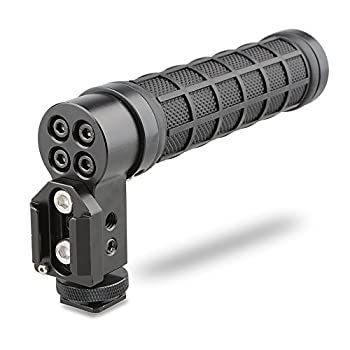 camvateトップハンドルグリップにカメラのホットシューマウントを映画カメラ ゴムグリップ ブラック